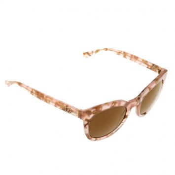 Pre Owned Dolce and Gabbana Powder Marble,Bronze Mirror DG4249 Wayfarer Sunglasses
