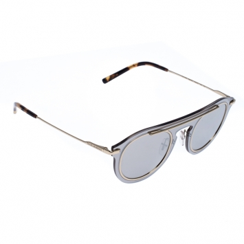 Pre Owned Dolce and Gabbana Gold/Grey DG2169 Mirror Sunglasses