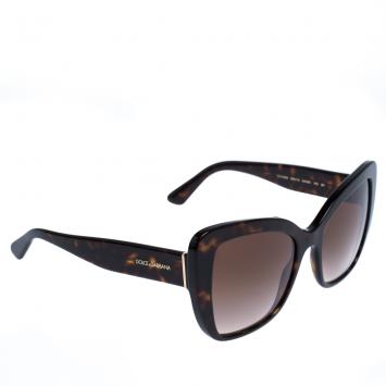 Pre Owned Dolce & Gabbana Brown Gradient/Havana DG4348 Sunglasses