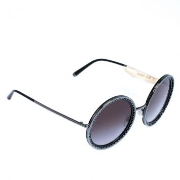 Pre Owned Dolce & Gabbana Grey Gradient/Black DG2211 Sunglasses