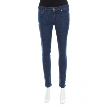 Pre Owned Dolce and Gabbana Indigo Dark Wash Denim Skinny Pretty Jeans S