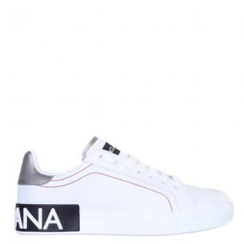 Pre Owned Dolce & Gabbana White Portofino Sneakers Size EU 37.5