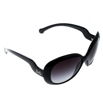 Pre Owned Dolce and Gabbana Black Gradient DD 8063 Oversized Sunglasses