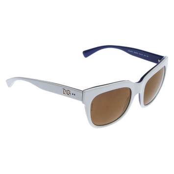 Pre Owned Dolce and Gabbana Bicolor/Bronze Mirrored DG 4272 Wayfarer Sunglasses