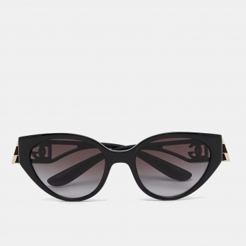 Pre Owned Dolce & Gabbana Black Gradient DG6146 Logo Cat Eye Sunglasses