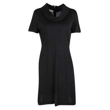 Pre Owned Dolce and Gabbana Black Knit Short Sleeve Dress L