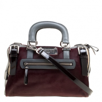 Pre Owned Dolce and Gabbana Multicolor Calfhair/Suede/Leather and Exotic Skin Miss Easy Way Boston Bag