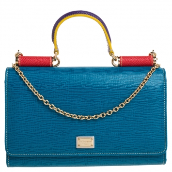Pre Owned Dolce & Gabbana Multicolor Sicily Lipstick Wallet on Chain