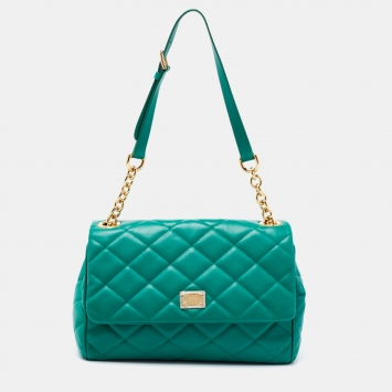 مملوكة مسبقًا Dolce & Gabbana Green Quilted Leather Miss Kate Shoulder Bag