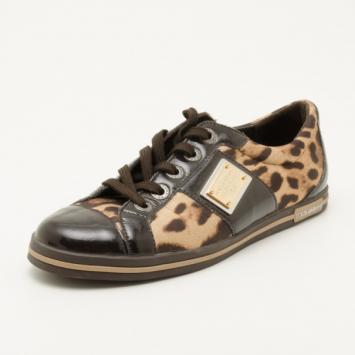 Pre Owned Dolce and Gabbana Women's Collection Leopard Sneaker Size 36.5