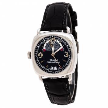 Pre Owned Dubey & Schaldenbrand Black Stainless Steel Caprice 03 Special Edition Men's Wristwatch 31MM
