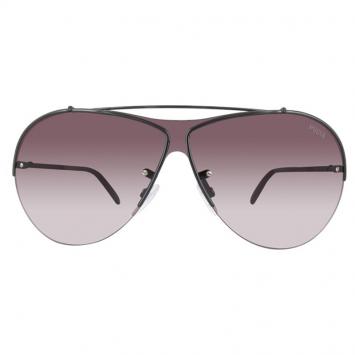 Pre Owned Emilio Pucci Shiny Black/Gradient Bordeaux EP0031 Aviator Sunglasses