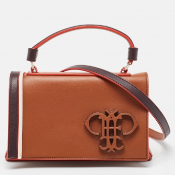 Pre Owned Emilio Pucci Tricolor Leather Mini Pilot Top Handle Bag