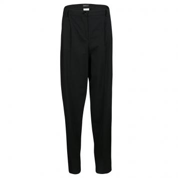 Pre Owned Emporio Armani Black Wool Tailored High Waist Formal Trousers M