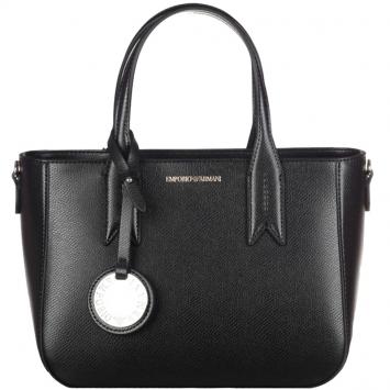 Pre Owned Emporio Armani Black Leather Tote
