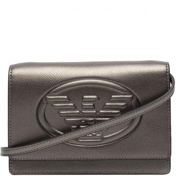 Pre Owned Emporio Armani Acciaio Leather Crossbody Bag