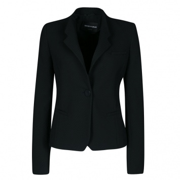 Pre Owned Emporio Armani Black Diagonal Striped Blazer S