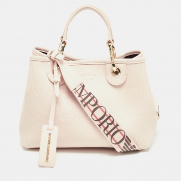 Pre Owned Emporio Armani Blush Pink Leather Small MyEA Shopper Tote