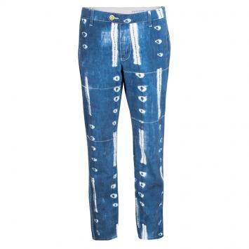 Pre Owned Ermanno Scervino Indigo Tie Dye Denim Jeans L