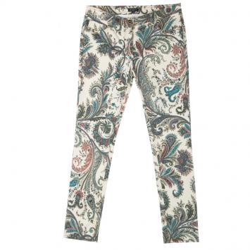 Pre Owned Etro Multicolor Paisley Printed Slim Fit Denim Jeans L