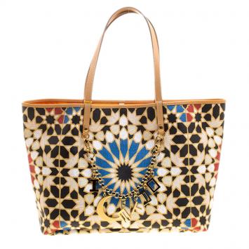 Pre Owned Etro Multicolor Printed Coated Canvas Ramadan Edition Shopping Tote