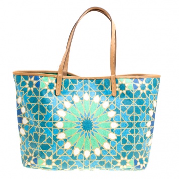Pre Owned Etro Multicolor Printed Coated Canvas Shopping Tote