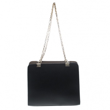 Pre Owned Etro Black/Brown Leather Shoulder Bag