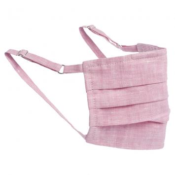 Pre Owned Collars & Cuffs Non-Medical Handmade Blush Pink Linen Face Mask (Available for UAE Customers Only)