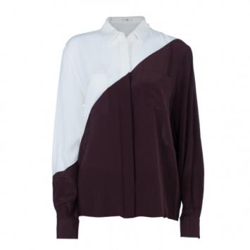 Pre Owned Fendi Two Tone Silk Button Down Shirt M