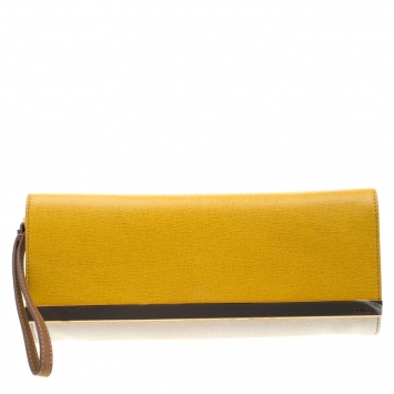 Pre Owned Fendi Multicolor Leather Rush Wrislet Clutch