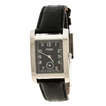 Pre Owned Fendi Black Stainless Steel Women's Wristwatch 27 mm