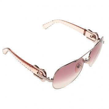 Pre Owned Fendi Pink FS411 Aviator Sunglasses
