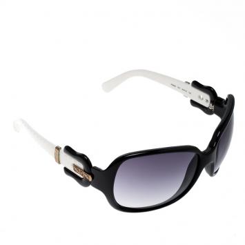 Pre Owned Fendi Black/Purple Gradient FS384 Iconic Buckle Oversized Square Sunglasses