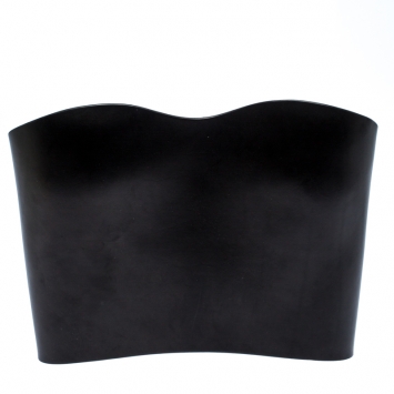 Pre Owned Fendi Black Leather Strapless Bustier 