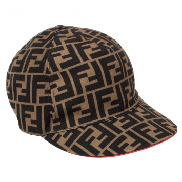 Pre Owned Fendi Brown Canvas Fendirama Baseball Cap (One Size)