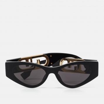 Pre Owned Fendi Black O’Lock FE400491 Cat Eye Sunglasses