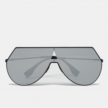 Pre Owned Fendi Black Mirrored FF 0193/S Shield Sunglasses