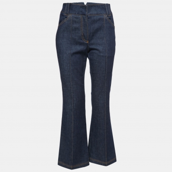 Pre Owned Fendi Blue Denim Boot Cut High Waisted Jeans S Waist 28"