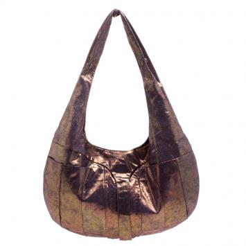 Pre Owned Fendi Holographic Shimmering Leather Shoulder Bag