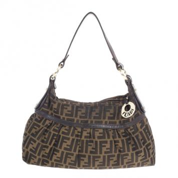 Pre Owned Fendi Chef Zucca Shoulder Bag
