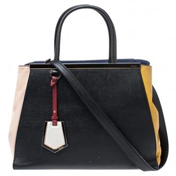 Pre Owned Fendi Multicolor Leather Medium 2Jours Tote