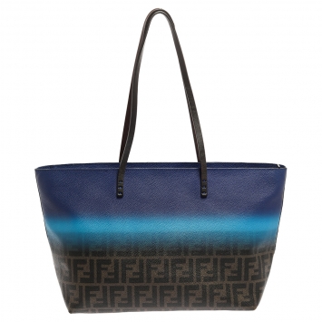 Pre Owned Fendi Multicolor Zucca Coated Canvas Spalmati Roll Shopper Tote