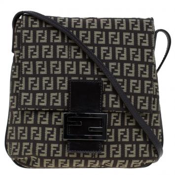 مملوكة مسبقًا Fendi Brown Zucchino Canvas Crossbody Bag