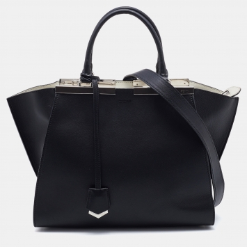 Pre Owned Fendi Black Leather Medium 3Jours Tote