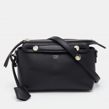 Pre Owned Fendi Black Leather Small By The Way Shoulder Bag