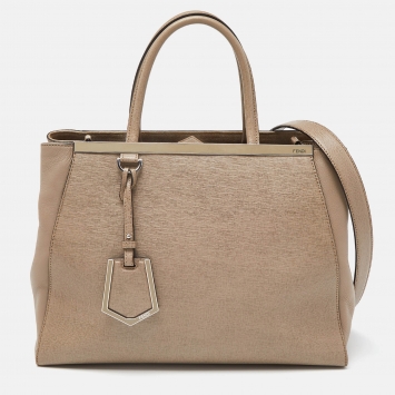 مملوكة مسبقًا Fendi Beige Leather Medium 2Jours Tote