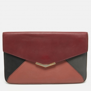 Pre Owned Fendi Multicolor Leather 2Jours Envelope Clutch