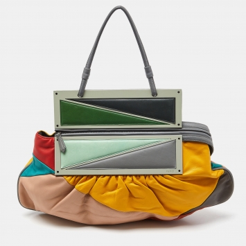Pre Owned Fendi Multicolor Leather To You Convertible Top Handle Bag