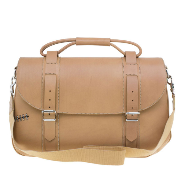 Fendi Beige Leather Briefcase