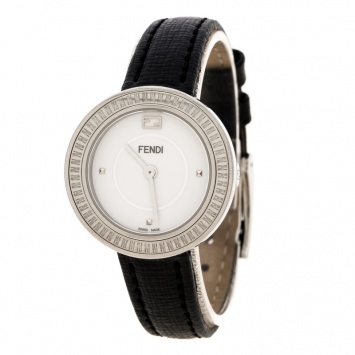 Pre Owned Fendi White Stainless Steel My Way 35000S Women's Wristwatch 28 mm
